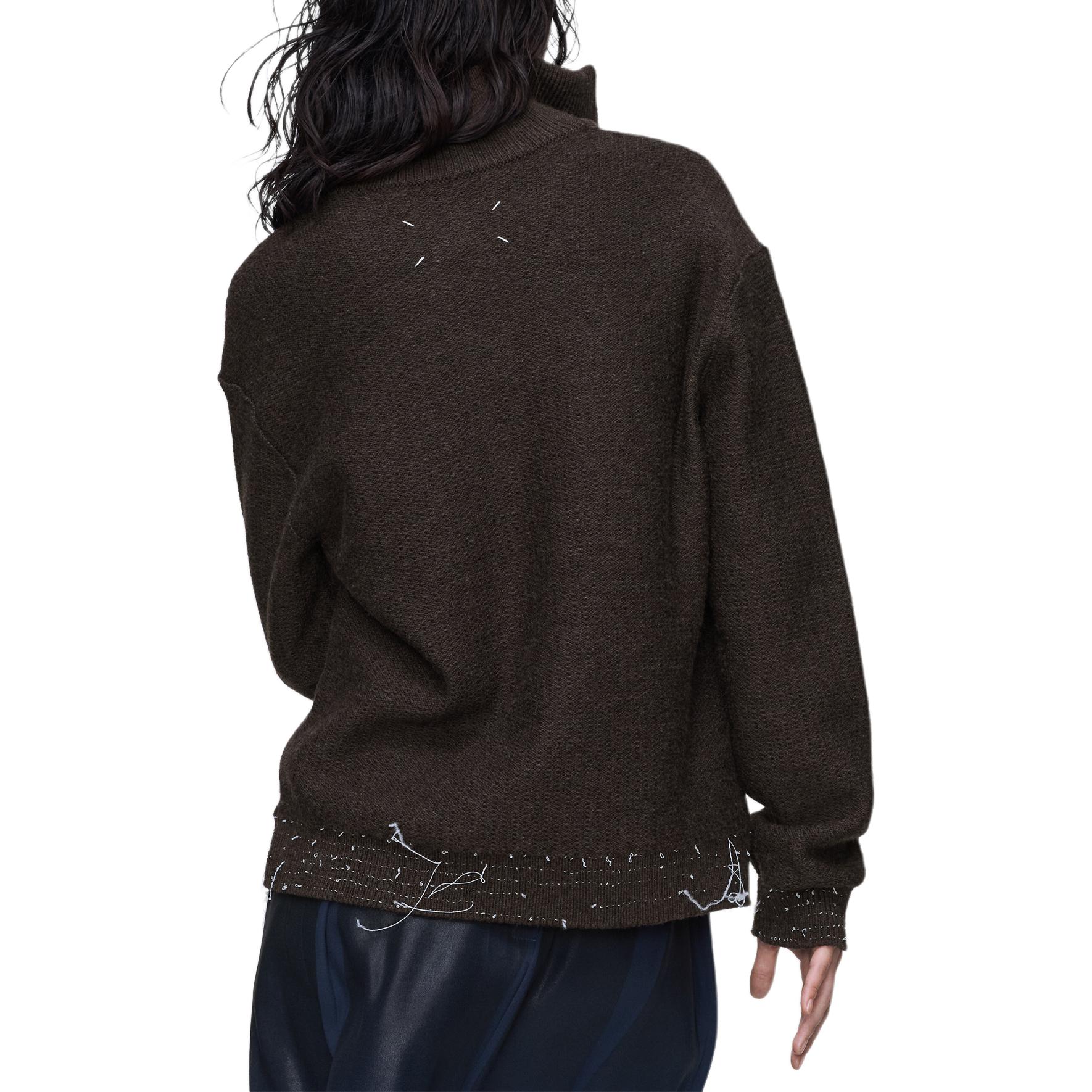 Женский свитер Maison Margiela Half-Zip (серый) — фото 5
