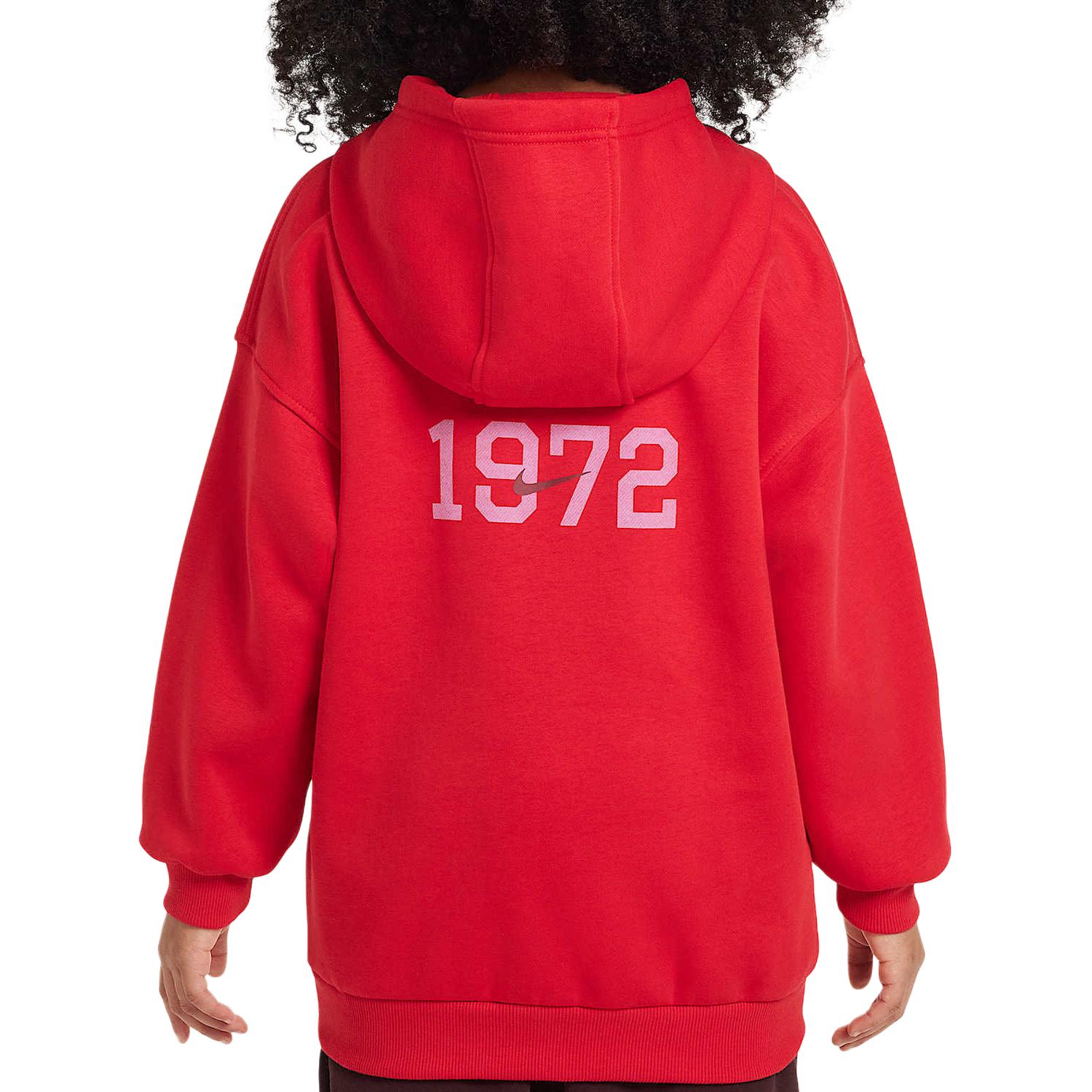 Женская толстовка Nike Sportswear Club FLEECE (красная) — фото 3
