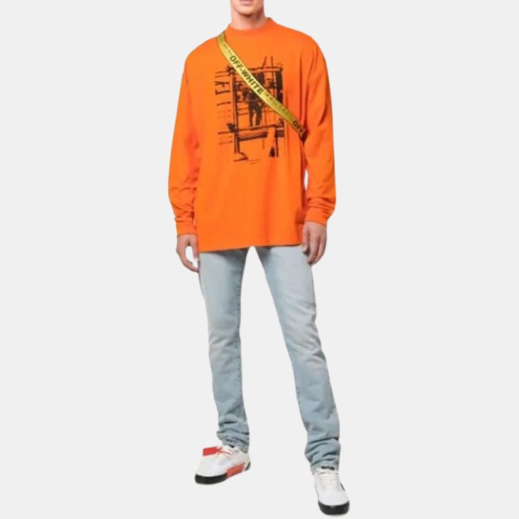 Мужская футболка OFF-WHITE SS22 со стрелами (черная) — фото 4