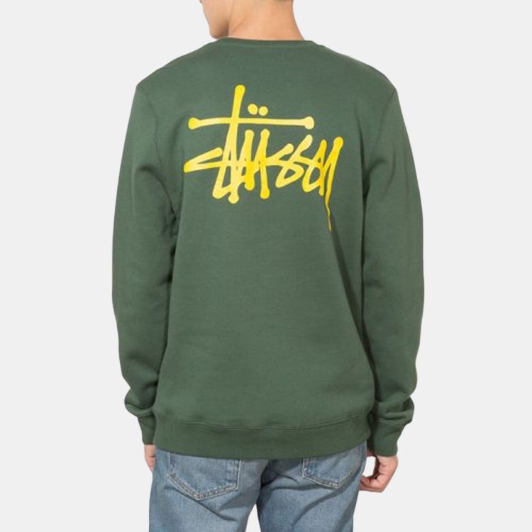 Худи Stussy Basic Crew hoodie (черный) — фото 9