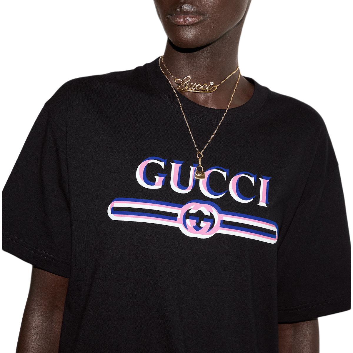 Женская футболка Gucci (черная) — фото 11