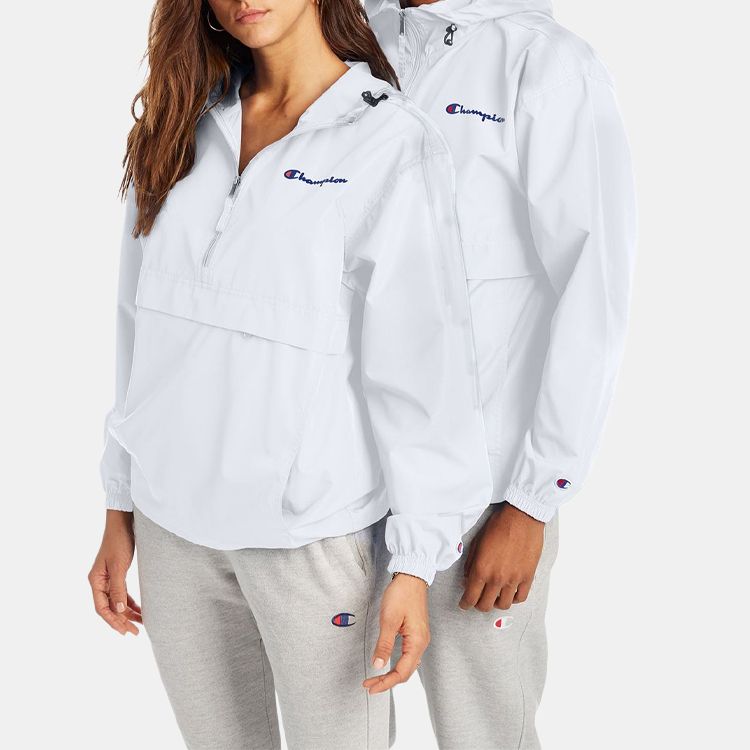 Куртка Champion Half-Zip Jacket (белая) — фото 4