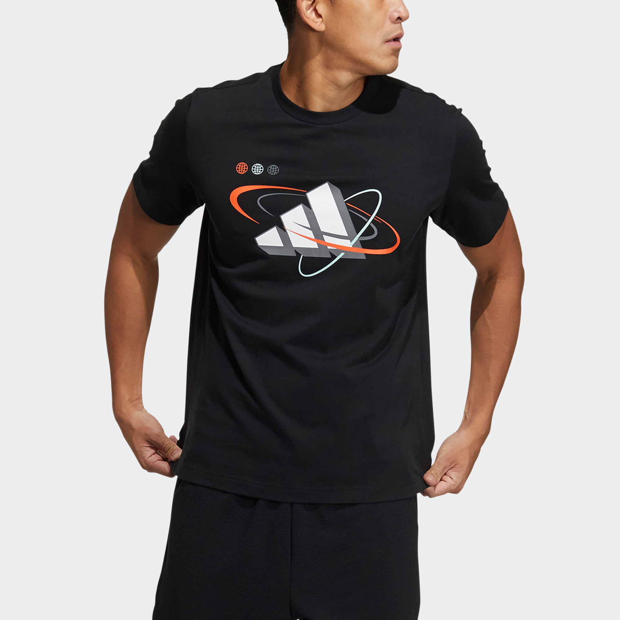 Мужская футболка adidas Ub Gfx T Bos Logo (черная) — фото 3