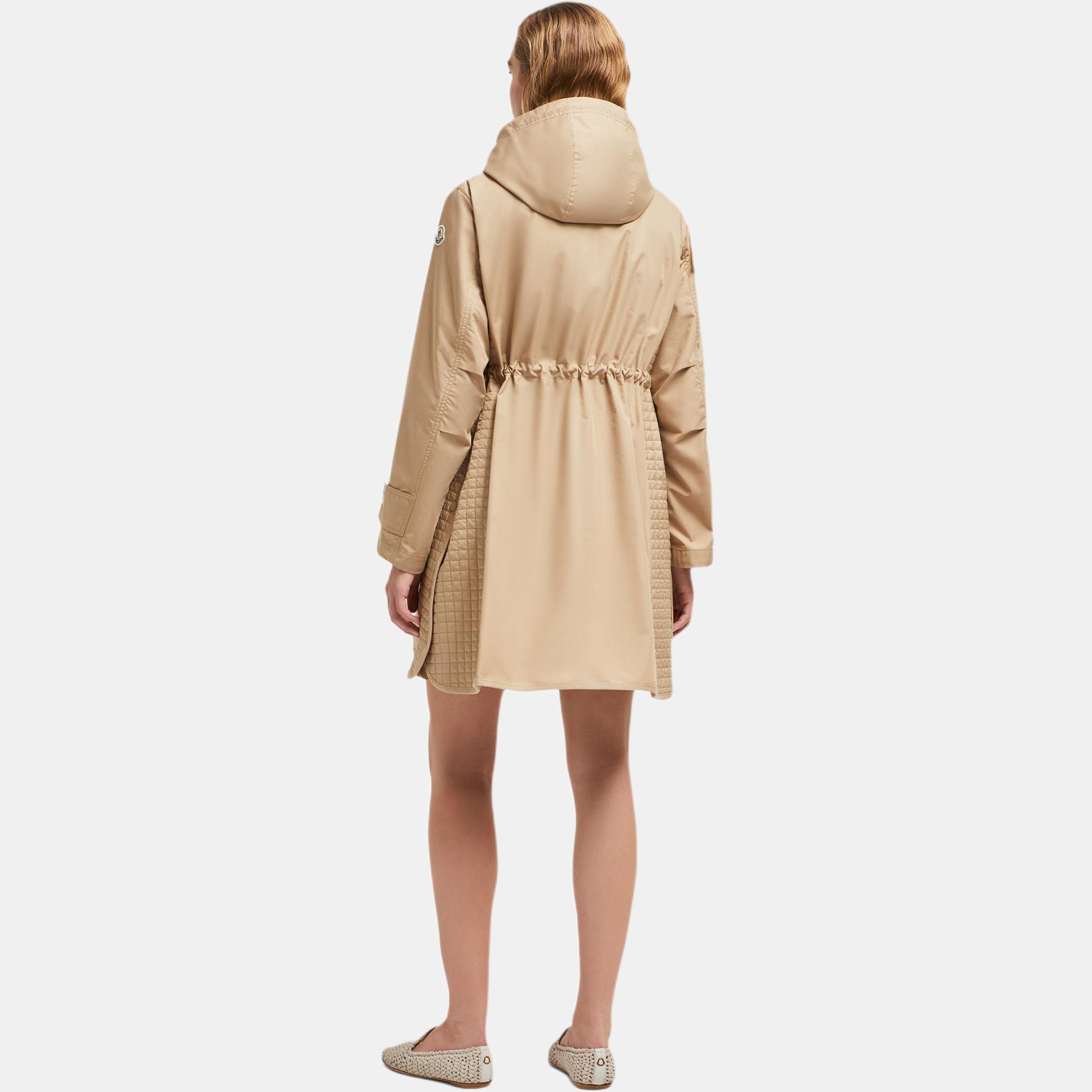 Женская куртка Moncler (светло-коричневая) — фото 4