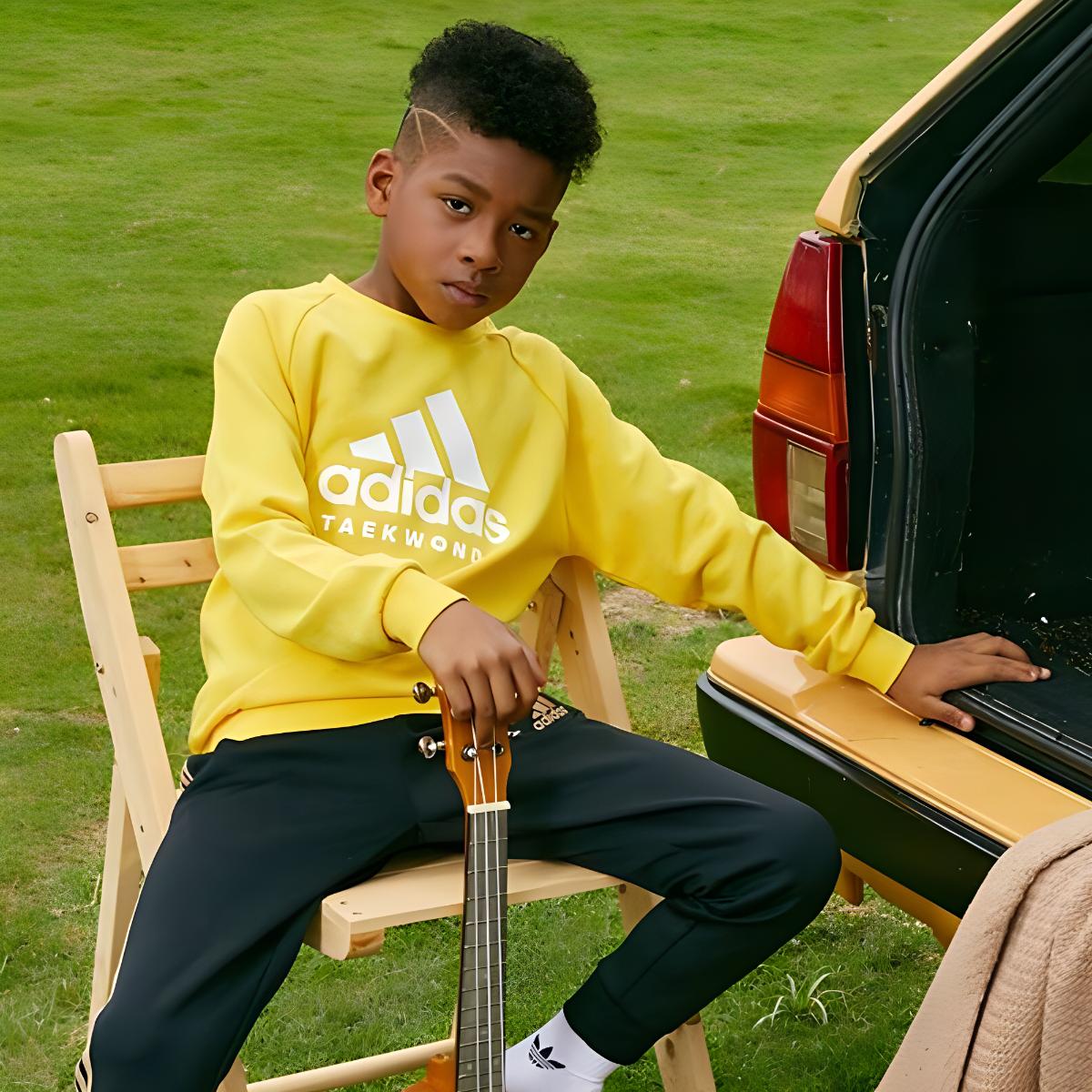 Мужское худи adidas (желтое) — фото 4