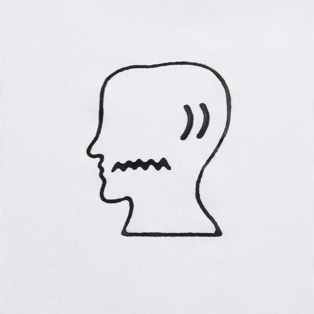 Мужская футболка Brain Dead Logo Head Tee (белая) — фото 4