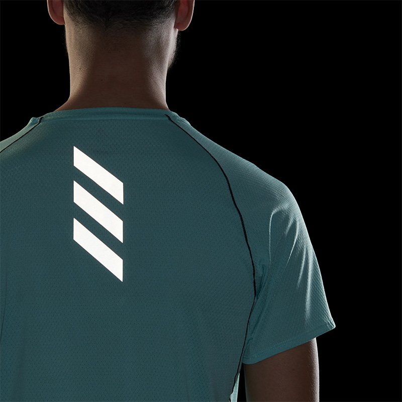 Мужская футболка adidas Adi Runner Tee (мятно-зеленая) — фото 7