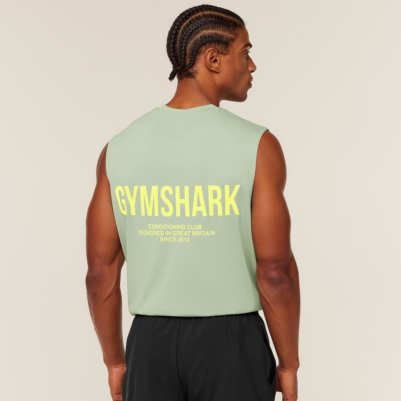 GYMSHARK Running Tank Tops Men’s Crew Neck