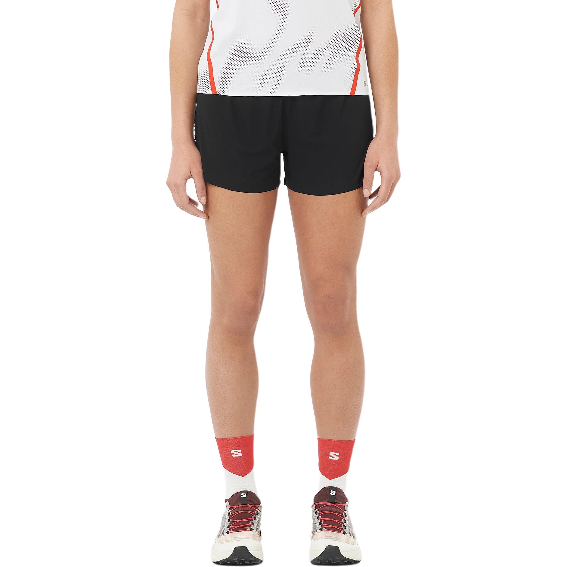 SALOMON Sports Shorts Women’s Pitch Black/Orange Red