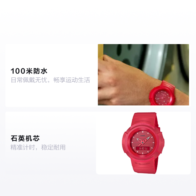 Мужские часы Casio G-SHOCK (красные) — фото 2