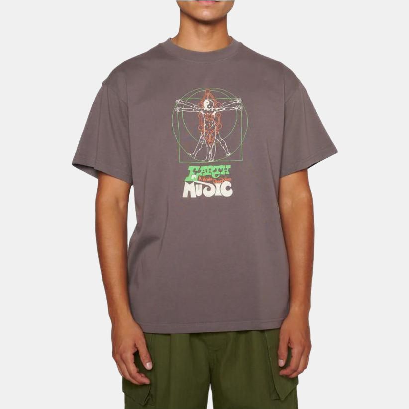 Футболка Brain Dead FW23 EARTH MUSIC T-SHIRT (коричневая) — фото 3