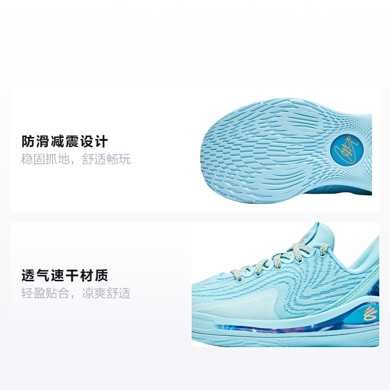 Детские кроссовки Under Armour Curry Flow 12 (синие) — фото 2
