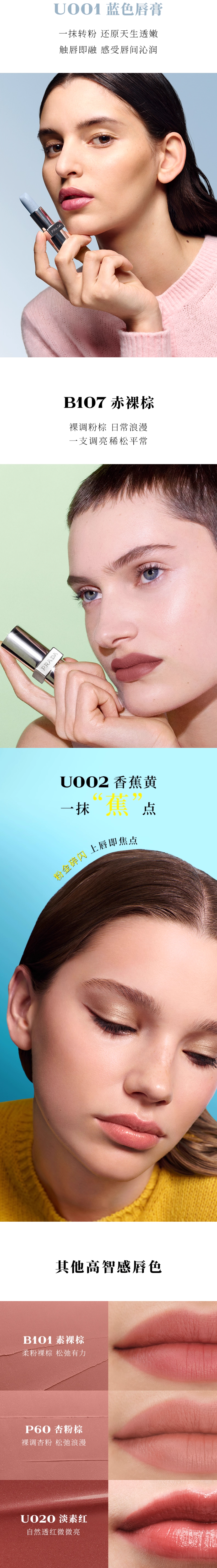 【香港直邮】 意大利 PRADA 普拉达 我本莫测圣诞限定礼盒 U002蓝色唇膏+护手霜+香水经典版+口红 情人节 4件套