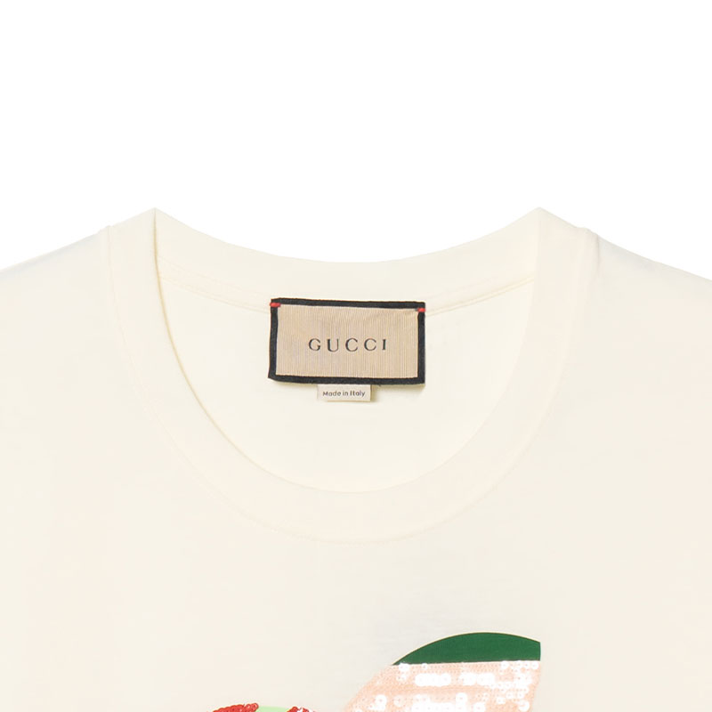 Женская футболка Gucci SS23 (молочно-белая) — фото 11
