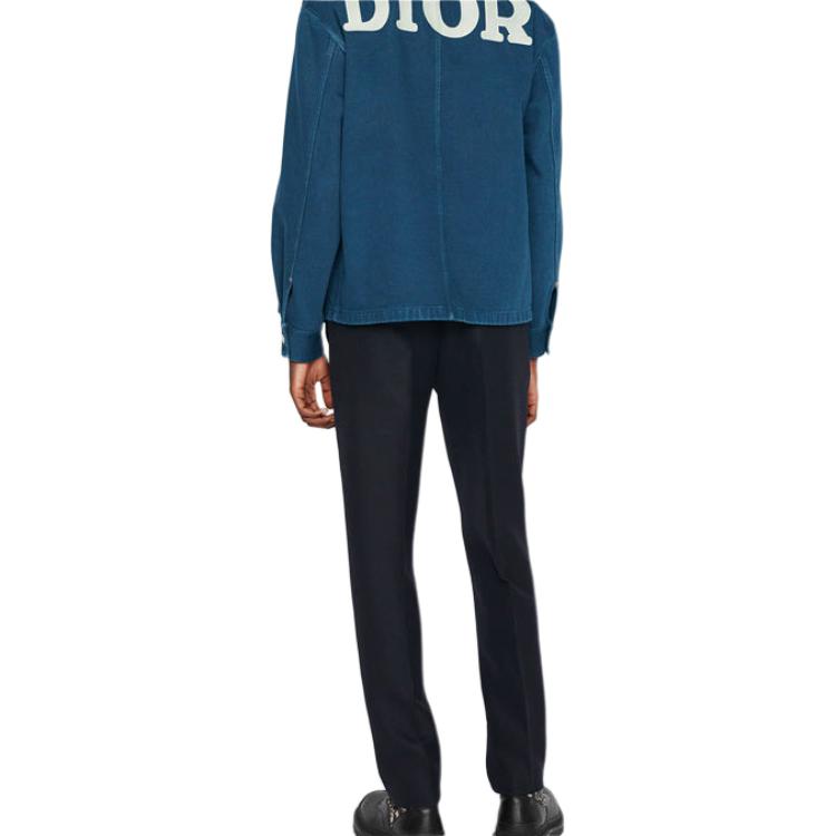 Мужская куртка Dior (синяя) — фото 4