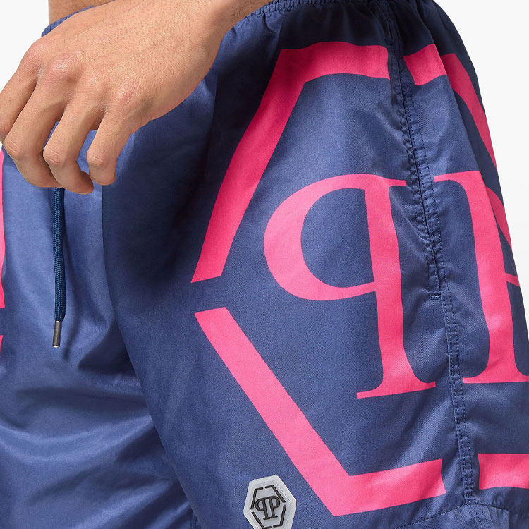 Philipp Plein logo-print swim shorts