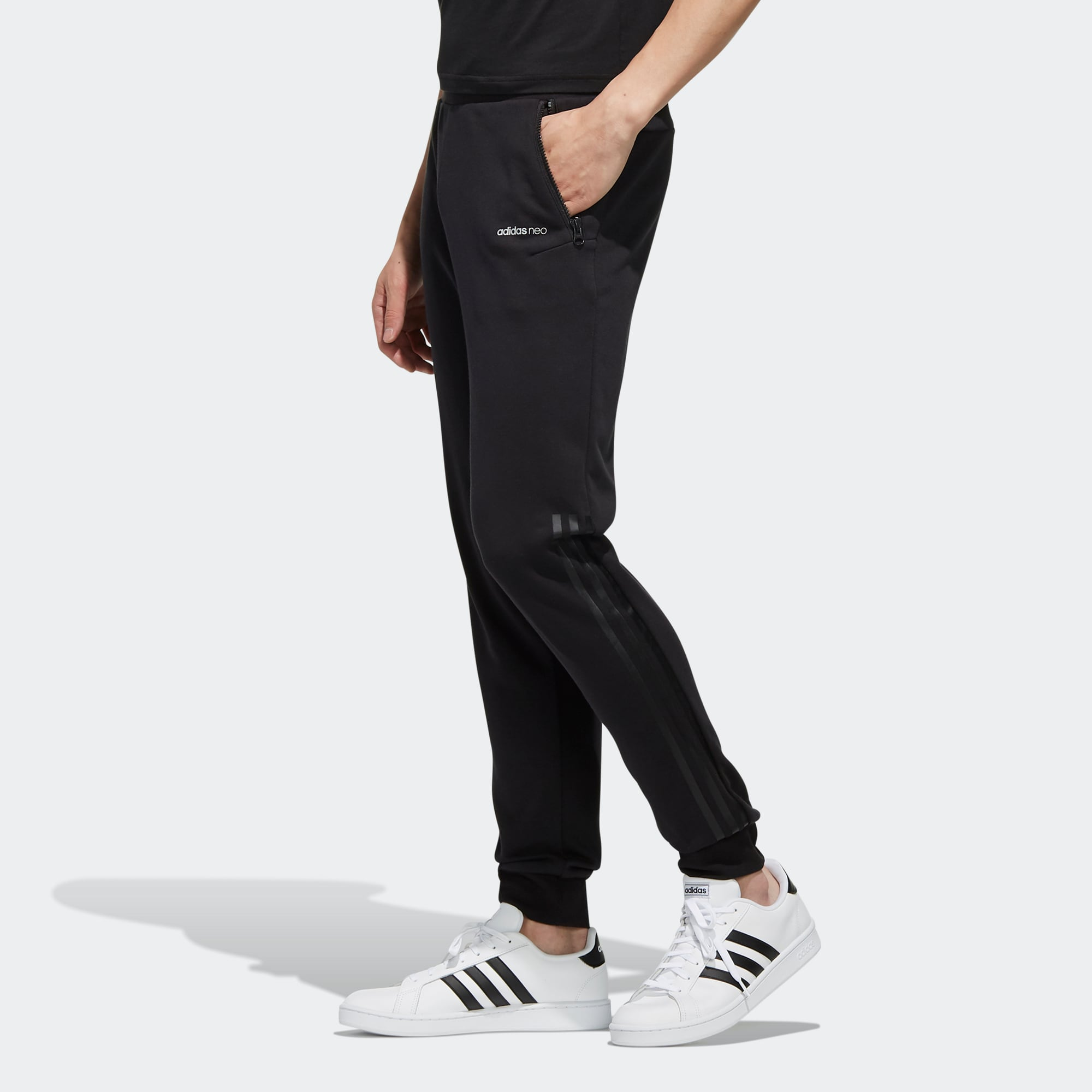 Мужские штаны adidas neo (черные) — фото 6
