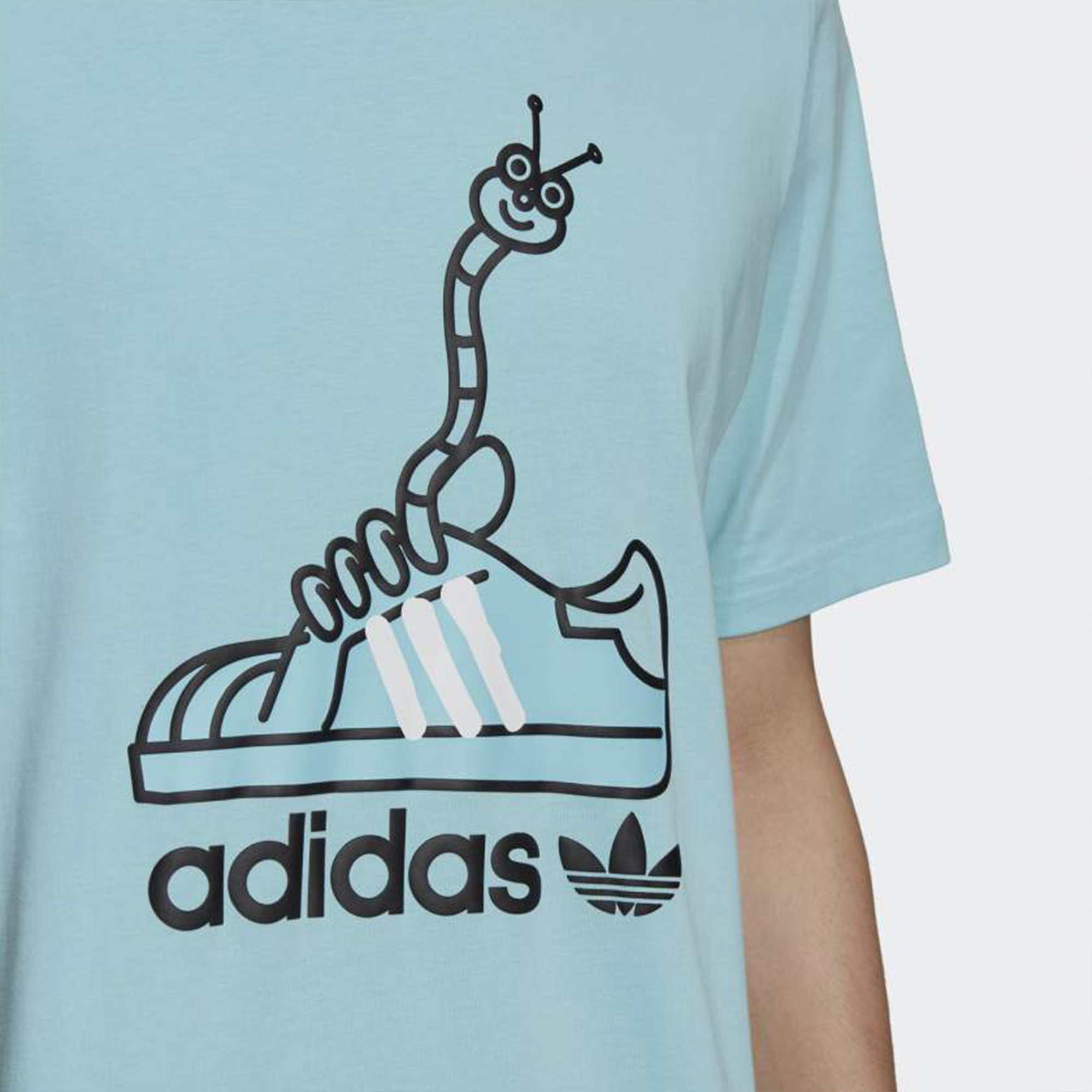 Мужская футболка adidas (голубая) — фото 5