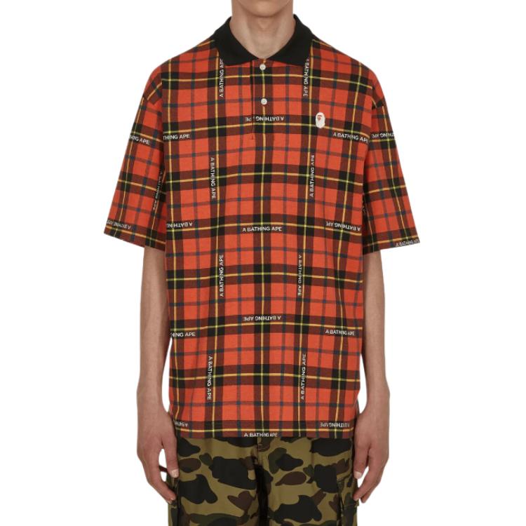 Мужская футболка A Bathing Ape (в полоску и клетку) — фото 3