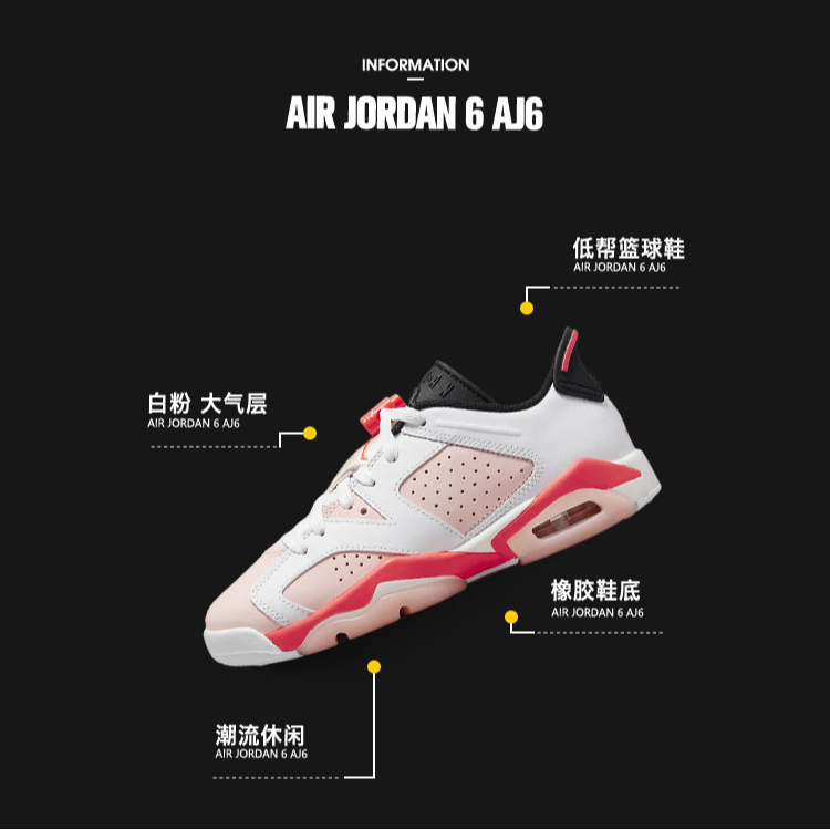 Jordan Air Jordan 6 Retro Low "Atmosphere" GS