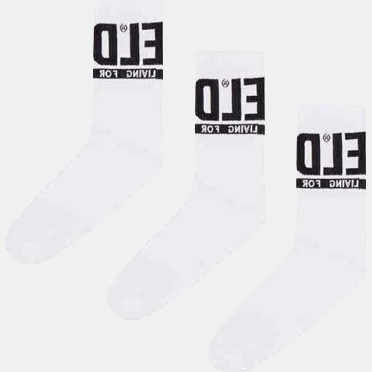 DIESEL Crew Socks Unisex 3 Pack White
