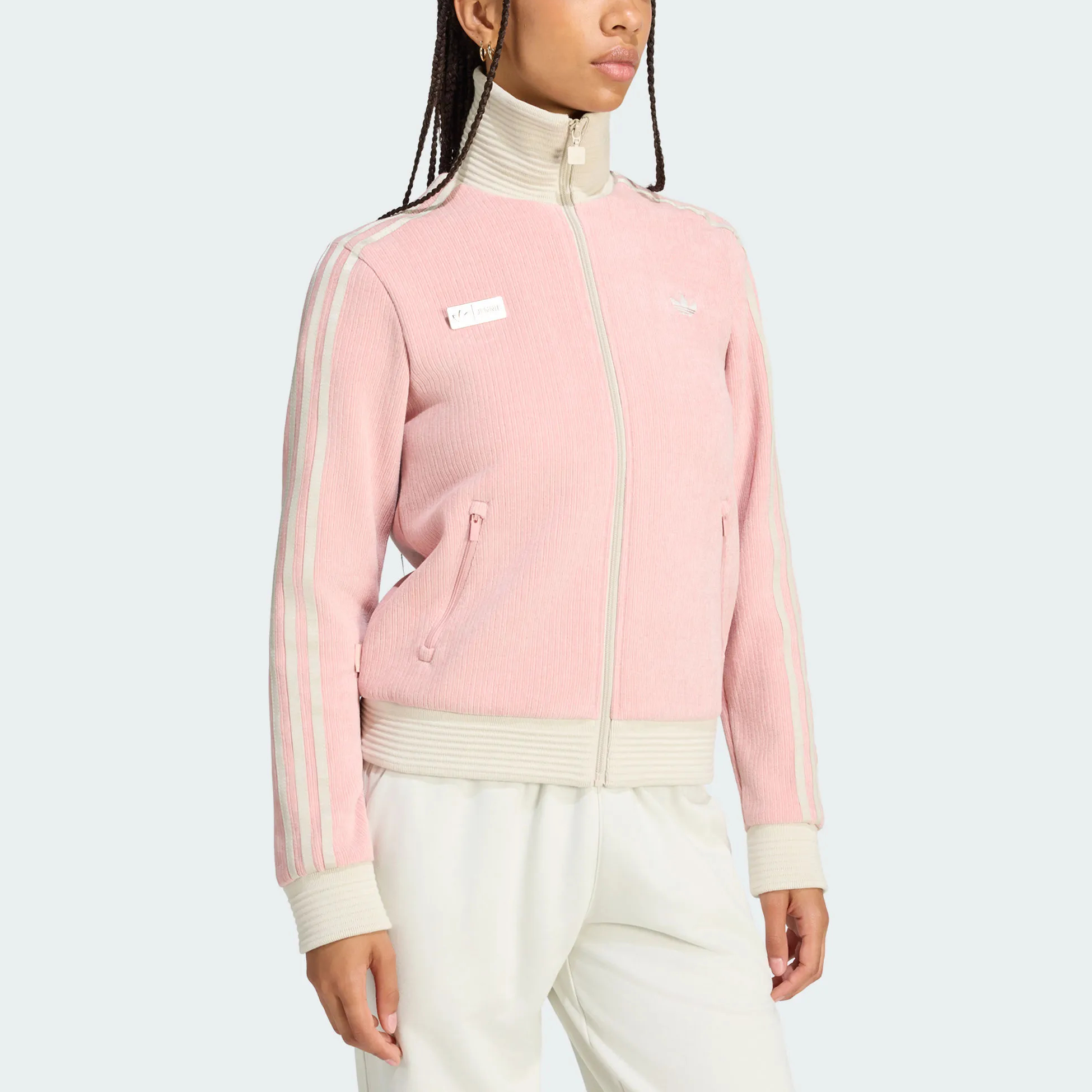Женская олимпийка adidas originals × Jennie FAN OG TRACK TOP (черный) — фото 2