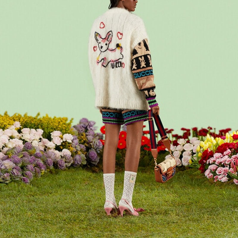 Женские шорты Gucci SS23 (коричневые) — фото 4