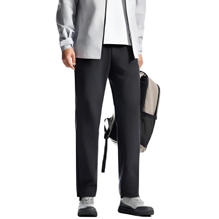 Anta Variety Training Collection Letter Mid Rise Comfortable And Breathable Versatile Fleece Lined Thermal Sports Pants