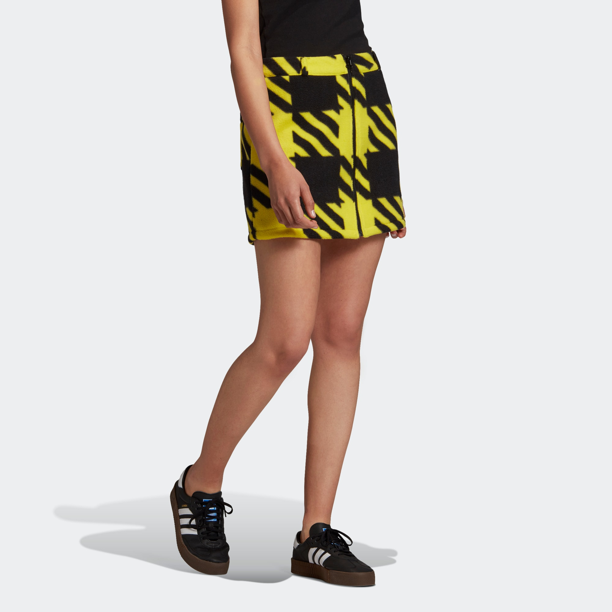 Женская юбка adidas originals Skirt (лимонно-желтая) — фото 3