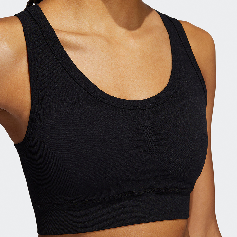 Женский спортивный топ adidas Studio Bra (черный) — фото 4