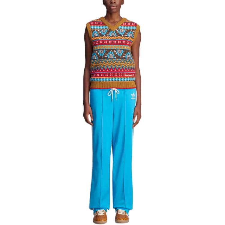 Adidas Originals flocked-Trefoil logo track pants