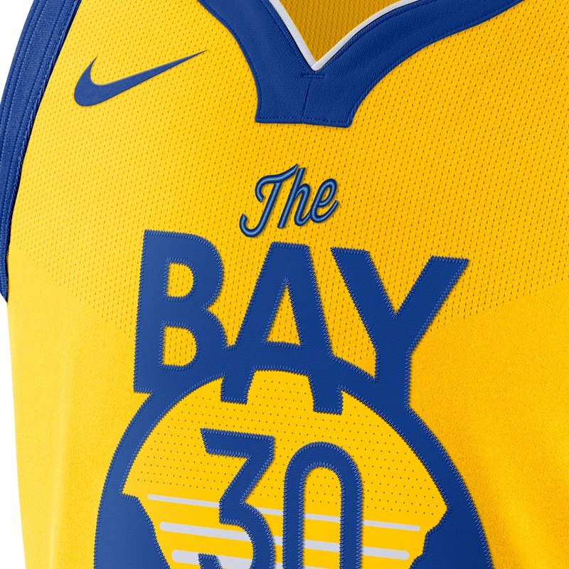 Мужская майка Nike NBA Jersey AU Golden State Warriors Curry (желтая) — фото 5