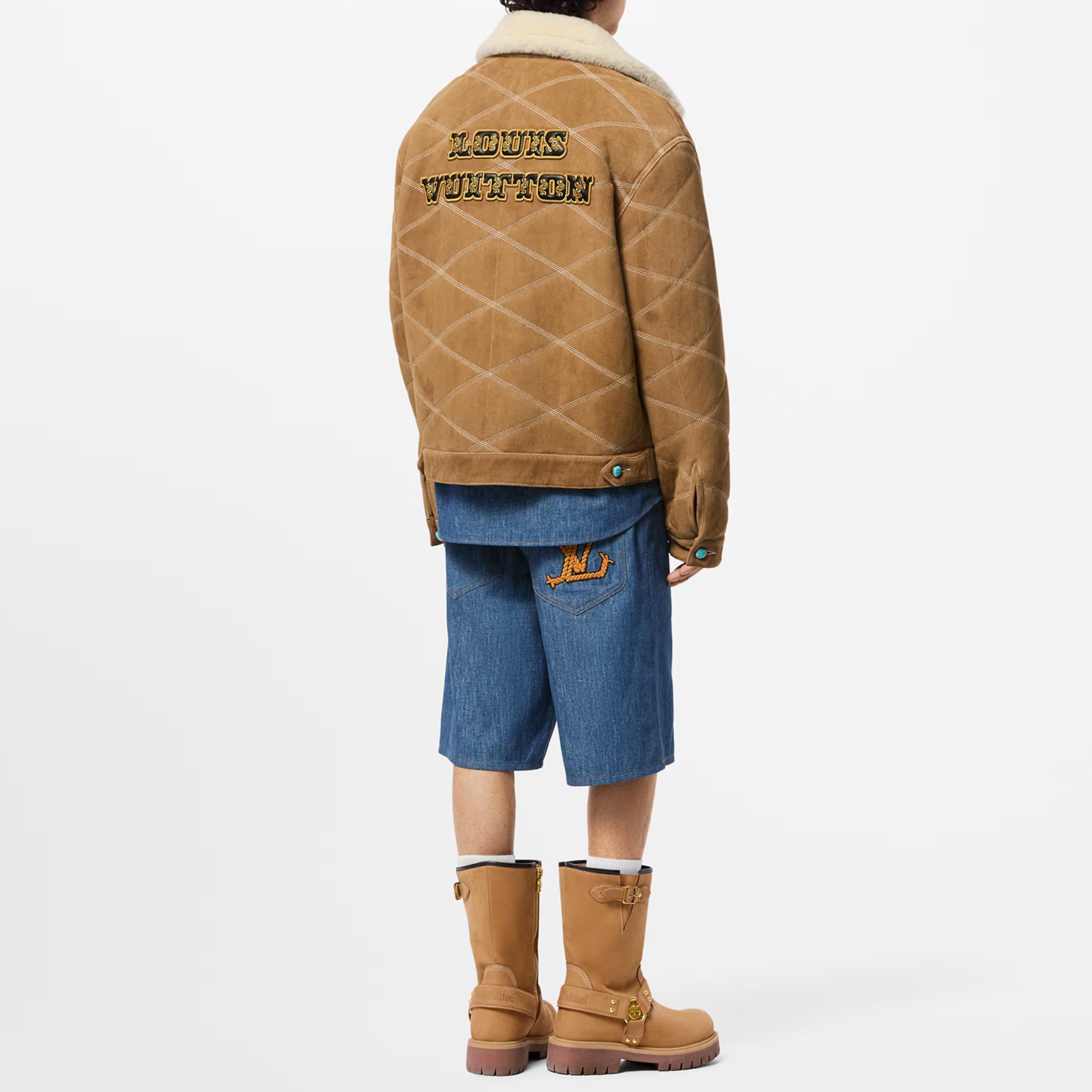 Мужские штаны Louis Vuitton FW24 Logo (синий) — фото 3
