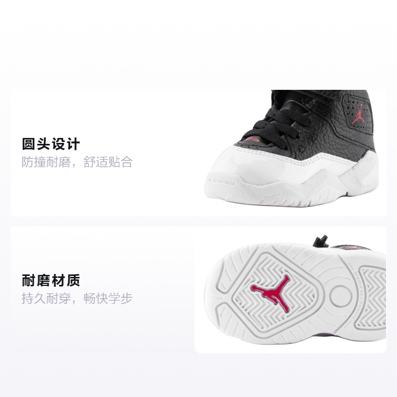 Детские кроссовки Jordan B'Loyal (черно-красный) — Чёрный / белый / красный — фото 2