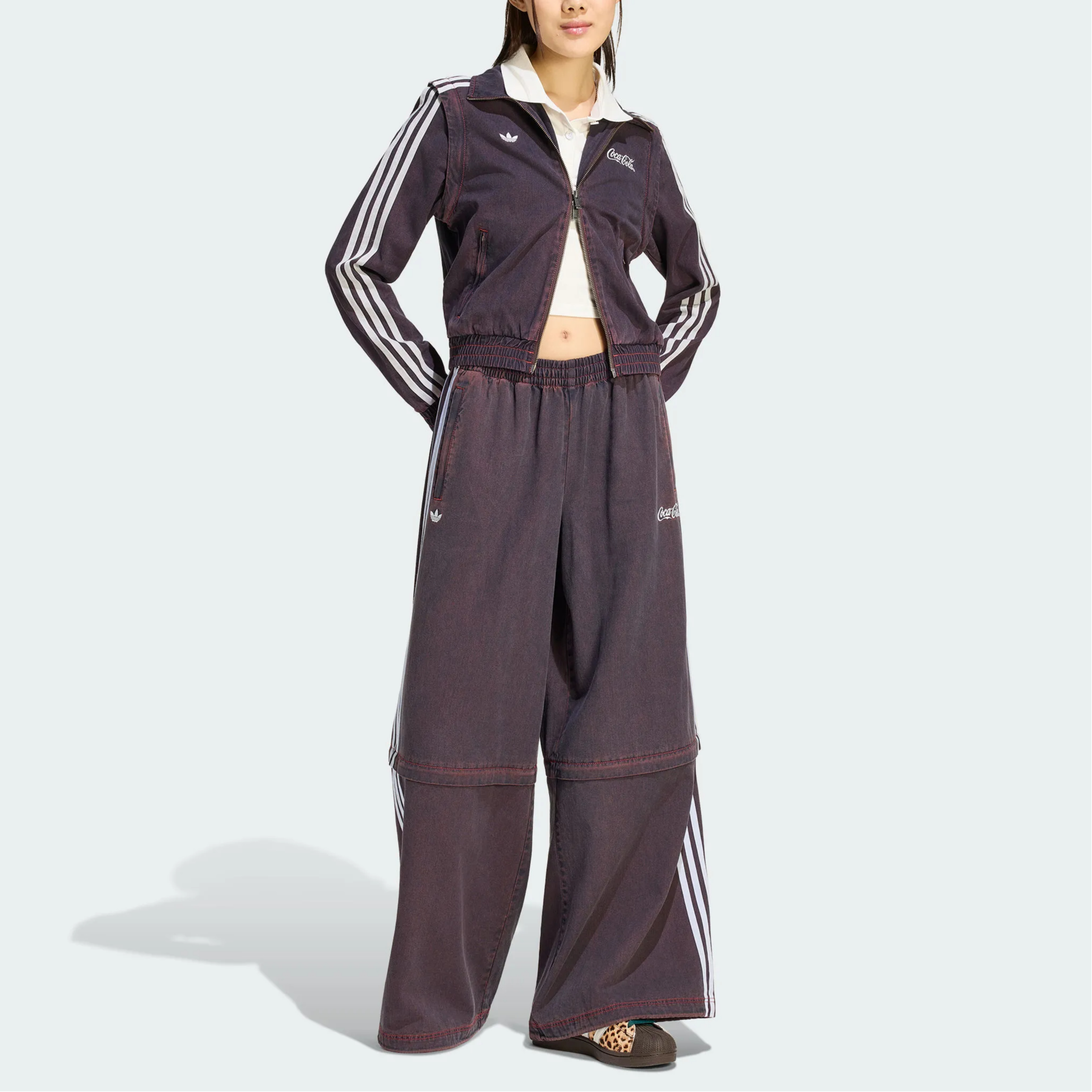 Женская джинсовая куртка adidas originals × Coca-Cola Firebird (синяя) — фото 5