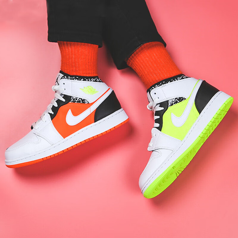 Jordan Air Jordan 1 Mid GS (оранжево-желтые) — фото 5