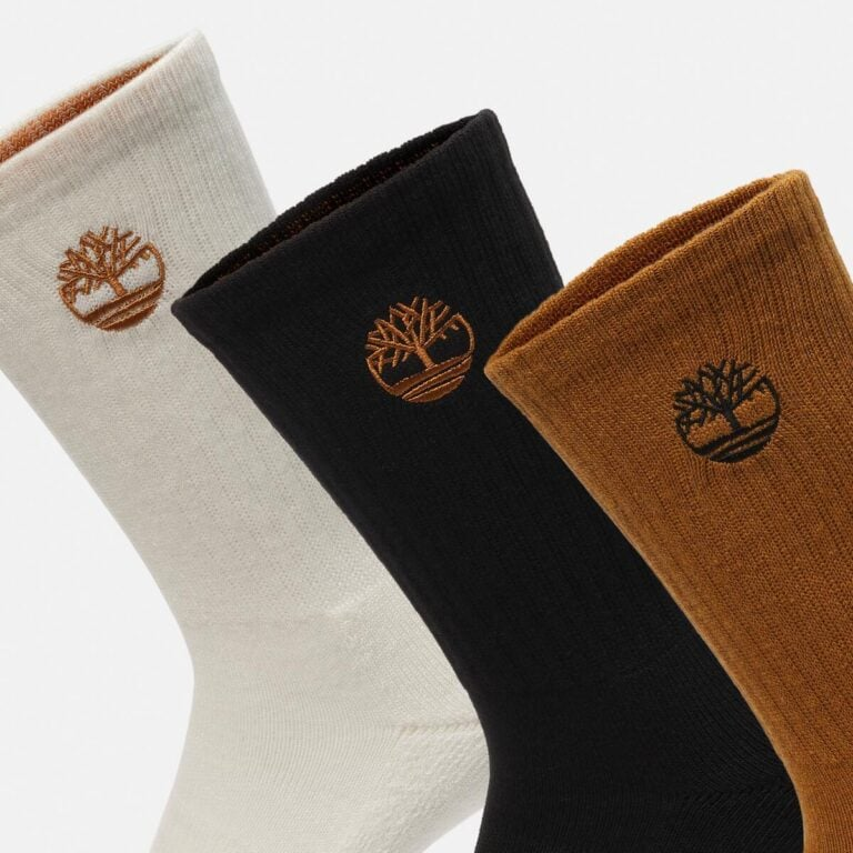Timberland Knee High Socks Unisex 3 Pack Wheat