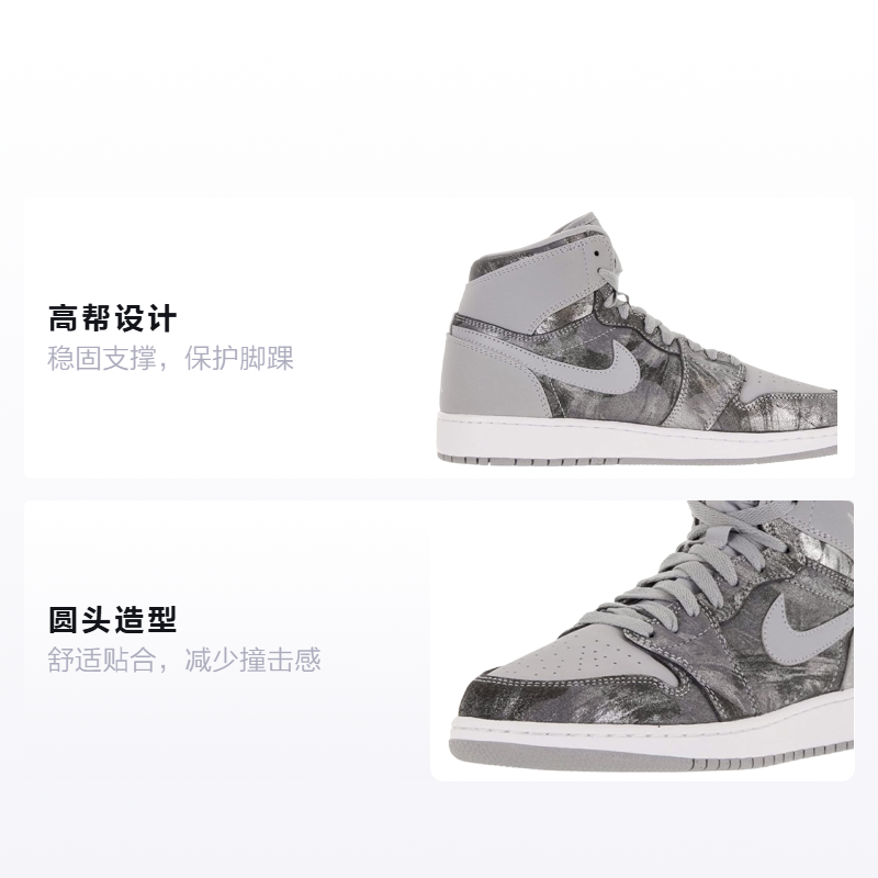 Кеды Jordan JordanAir Jordan 1 Retro All Star GS (серая) — фото 2