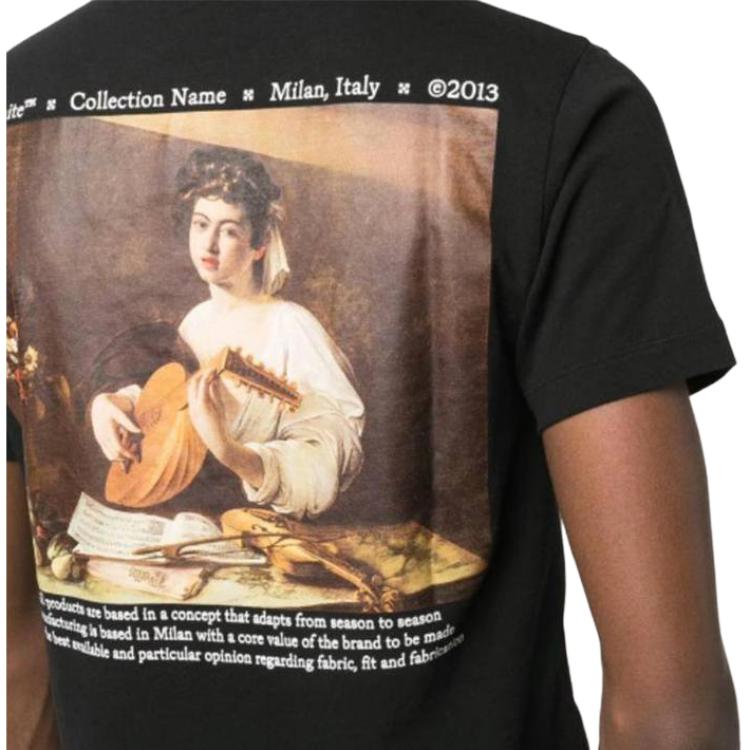 Мужская футболка OFF-WHITE Caravaggio (черная) — фото 3