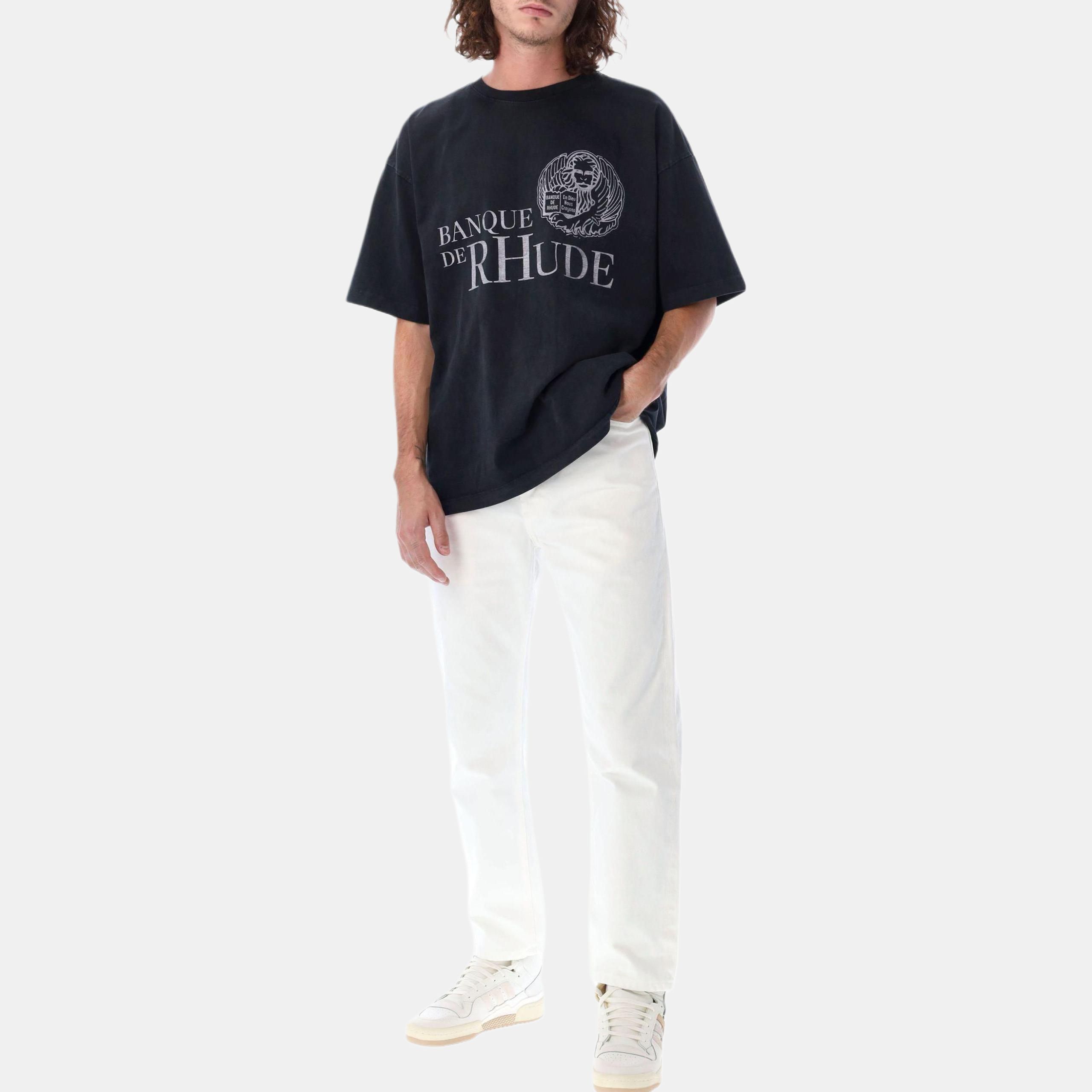 Мужская футболка RHUDE Lettering (белая) — фото 4