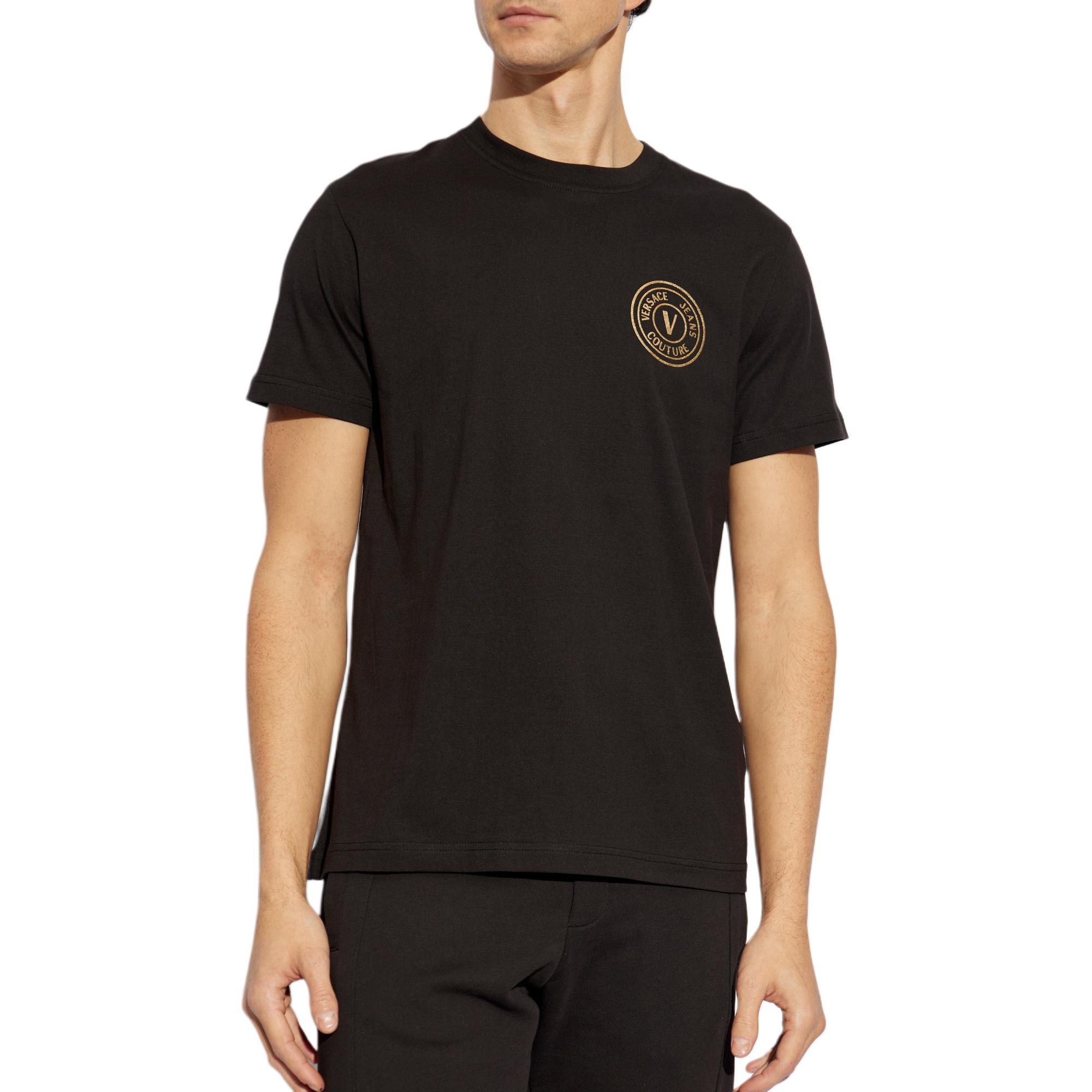 Мужская футболка VERSACE JEANS COUTURE SS25 T (черная) — фото 4