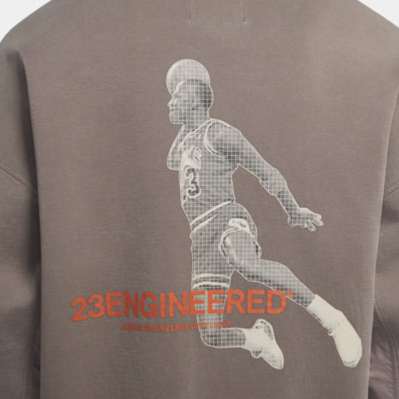 Мужское худи Jordan 23 Engineered (вит-грей / серо-коричневое) — фото 5