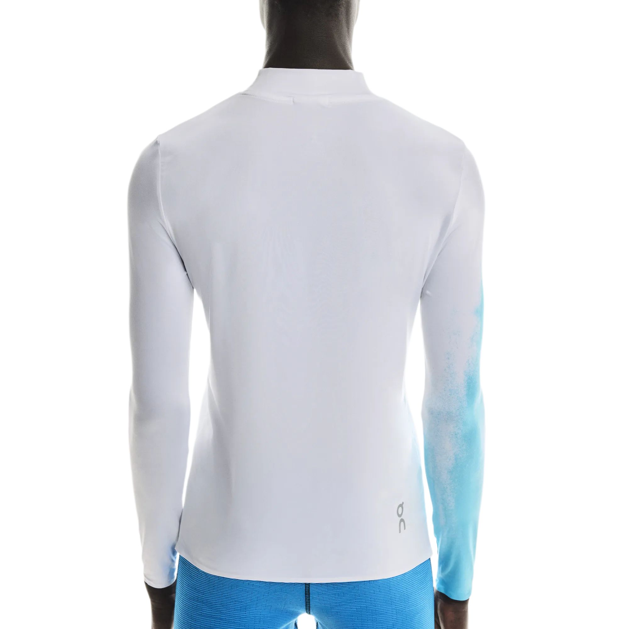 On Pace Running T Shirts Men’s White | Sky Blue Moderate