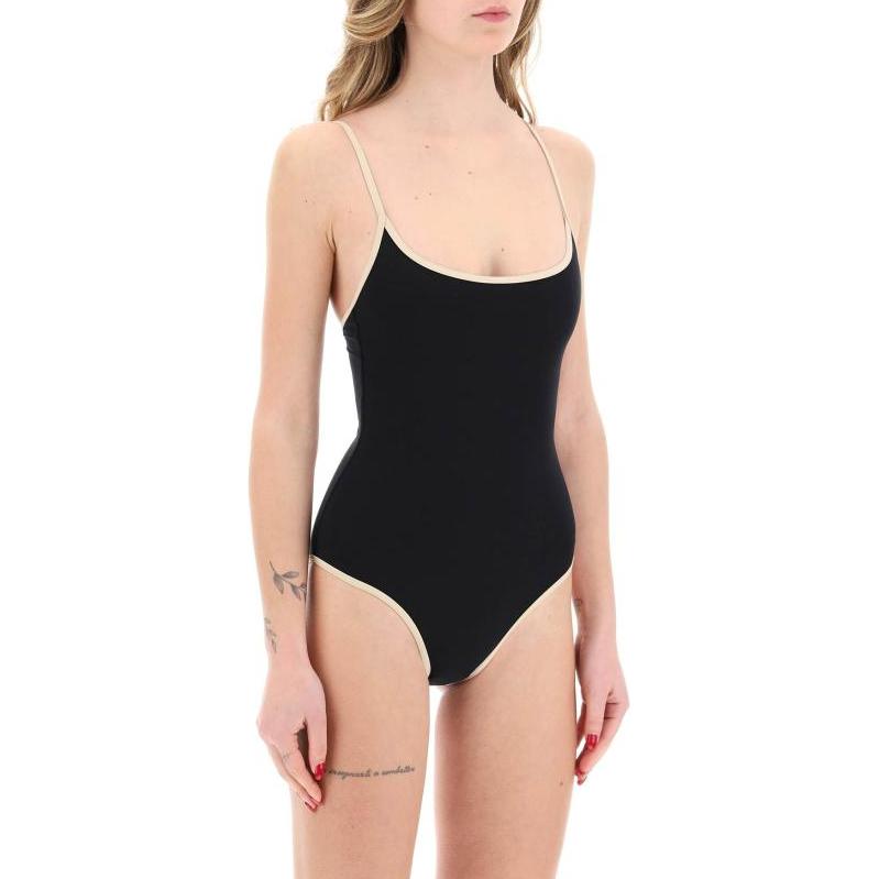 Toteme striped-edge spaghetti-strap swimsuit
