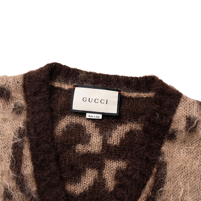 Женский свитер Gucci GGV (бежевый) — фото 4