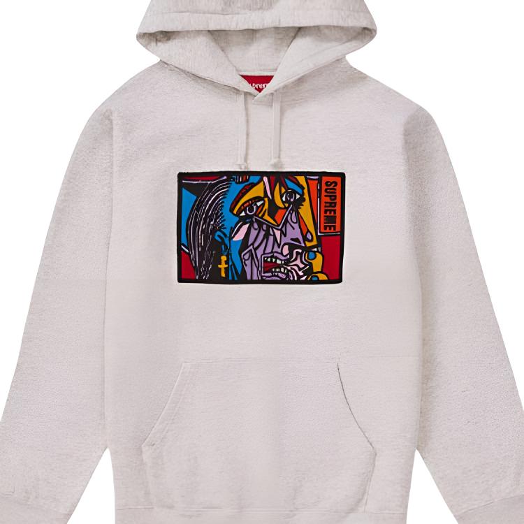 Худи Supreme FW18 Chainstitch Hooded Sweatshirt Ash Grey (серое) — фото 3