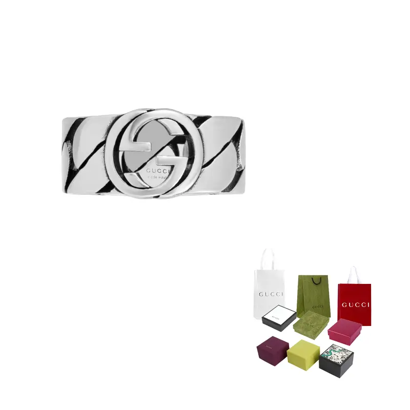 Кольцо Gucci Interlocking G (серебряное) — фото 5