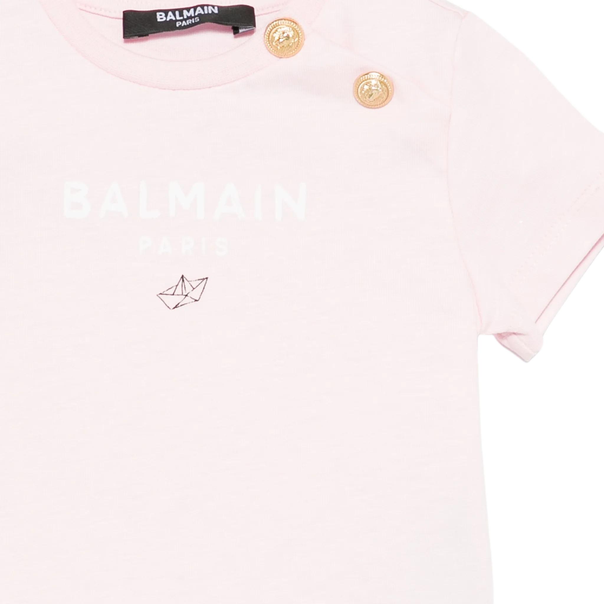 Футболка BALMAIN SS26 (розовая) — фото 3