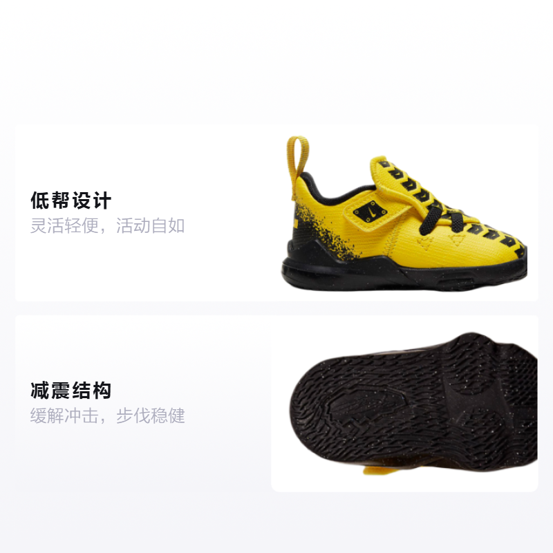 Детские кроссовки Nike Lebron 17 (черно-желтые) — 铬黄/黑 — фото 2