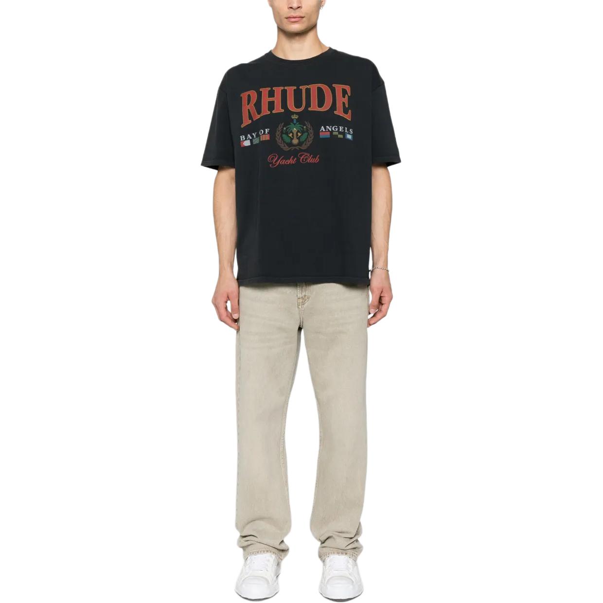 Мужская футболка RHUDE (черная) — фото 4